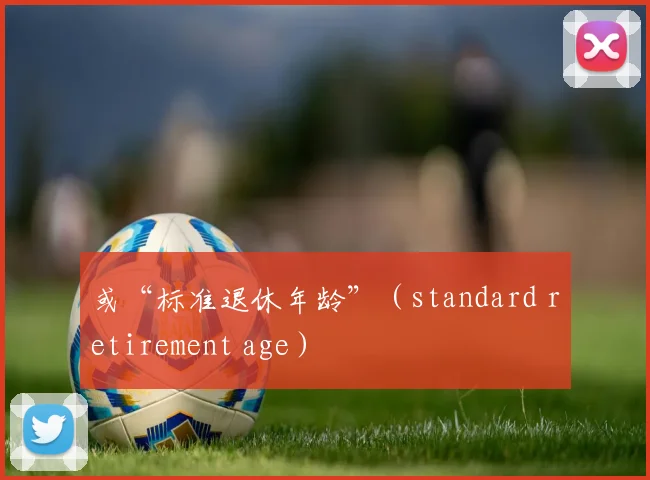或“标准退休年龄”（standard retirement age）